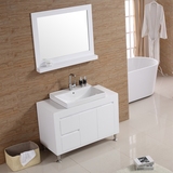 现代简约浴室柜组合 橡木落地洁具镜子卫生间洗手脸盆置物柜086