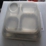 不锈钢带盖快餐盒，学校学生快餐盒。