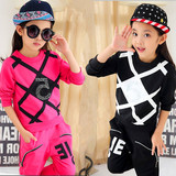 童装女童春秋装套装2016新款中大童长袖韩版运动休闲卫衣两件套潮