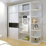 衣柜推拉门现代简约 卧室家具组合衣柜2门整体木质衣橱板式大衣柜