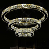 匠辰 大气LED圆形水晶吊灯简约客厅灯创意个性餐厅灯具灯饰