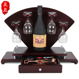 欧式红酒架创意摆件木质红酒杯架倒挂木制葡萄酒架子时尚 送酒具