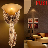 欧式壁灯过道灯复古天使女神壁灯简欧创意客厅走廊酒店装饰灯具