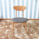木居家日式实木餐椅白橡木家用休闲布艺椅环保创意简约家具小餐椅