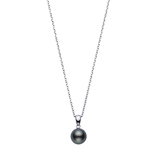 日本奢侈品代购奢华珠宝18K白金日系MIKIMOTO优雅高贵黑珍珠项链
