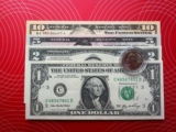 全新美洲美国纸币1、2、5、10、20、50、100美金美钞钱币仅供收藏