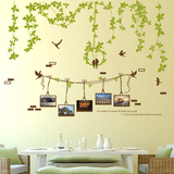 温馨卧室床头客厅沙发树枝藤蔓欧式照片墙贴纸贴画中国风爱巢鸟笼
