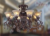 新款欧式树脂吊灯田园风格客厅灯简欧大厅灯复古艺术卧室餐厅灯具