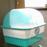 多功能塑料简约碗柜 双层滑盖大号碗架 沥水架 盆碟架