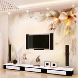 定制3d壁画 客厅沙发影视墙壁纸 无缝电视背景墙纸 时尚蝴蝶花