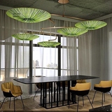 北欧创意个性圆形餐厅客厅复式楼梯过道酒店咖啡厅吧台布艺术吊灯