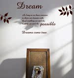 温馨浪漫英文墙贴纸卧室咖啡服装店铺玻璃贴欧式创意装背景墙饰贴