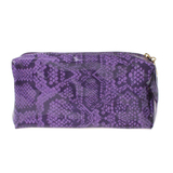 雅诗兰黛专柜正品 紫色鳄鱼蛇纹仿漆皮 化妆包拉链包收纳包笔袋