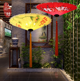 手绘吊灯创意伞灯个性布艺术火锅店餐厅酒店会所工程装饰灯具