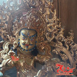 藏传佛教 密宗佛像 尼泊尔紫铜鎏金 财宝天王 1.5尺 包邮
