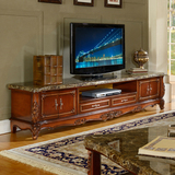 欧式电视柜 实木美式储物柜卧室雕花家具小户型客厅2米2.2米现货