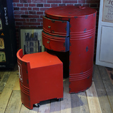 LOFT工业风个性 复古仿油桶造型 储物柜子 酒吧 装饰柜 软装饰品