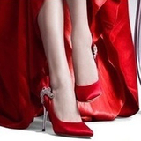 高跟红色婚鞋新娘鞋 尖头高跟单鞋秋冬 高跟鞋 细跟 性感伴娘鞋