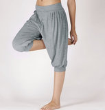 包邮高温莫代尔短款瑜伽服七分瑜伽裤子舞蹈练功女7分瑜伽灯笼裤