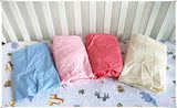 外贸正品  婴儿床纯棉床笠/床单 /床罩  纯色  130*70+20