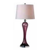 出口地中海时尚创意现代简约紫色细腰玻璃台灯北欧美式卧室床头灯