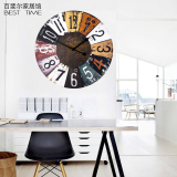 百斐尔现代简约壁挂钟表时钟客厅钟卧室创意美式壁挂钟地中海艺术