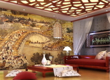 大型壁画清明上河图 大厅客厅沙发背景墙壁纸 现代中式