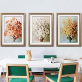 美式玄关装饰画 客厅沙发背景墙壁书房高档有框画 欧式花卉挂画