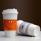 一次性咖啡纸杯防烫杯套杯垫隔热奶茶新年星巴克红杯套可定制LOGO