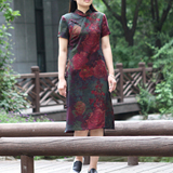[声笙慢]水西烟树原创设计　中式文艺真丝绢纺香云纱　日常款旗袍