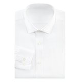 凡客衬衫小方领80免烫长袖男装白色纯色全棉宽松商务正装男士衬衣
