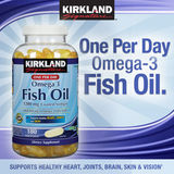 美国直邮Kirkland Omega-3 Fish Oil 高浓度深海鱼油 180粒