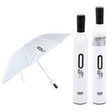 时尚家居创意酒瓶晴雨伞 折叠银胶防紫外线 零度白苹果黑色防漏水