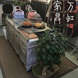 欧式饰品柜仿古实木复古展示柜珠宝首饰手表眼镜玉石器精品展示台