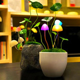 新品阿凡达蘑菇灯LED小夜灯感应灯七彩装饰灯盆栽创意光控插电床