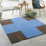欧式地中海几何形客厅茶几加厚地毯卧室床边垫子长方形样板间定制
