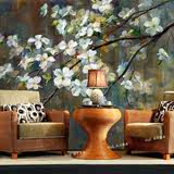 无缝大型壁画 沙发电视卧室背景墙定制个性墙纸欧式壁纸油画花卉