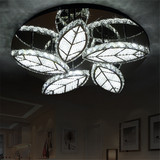 LED水晶吸顶灯时尚简约个性树叶简约客厅餐厅卧室地中海田园灯具