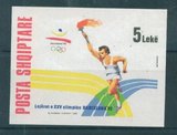 C2218阿尔巴尼亚1992体育奥运 火炬无齿小型张胶有轻痕