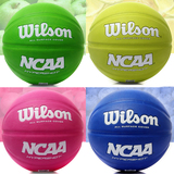 Wilson清新水果纯色篮球标准7号比赛训练女子骚气蓝绿黄粉色篮球