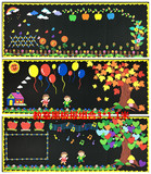 小学黑板报幼儿园装饰花草树木主题墙贴组合创意班级布置板报