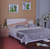 现代简约板式床 实木颗粒板 E1级环保 双人气动高箱储物床 宜家