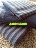 MUのJI无印の良品 日本大阪直购 天竺棉床上用品三件套四件牛仔蓝