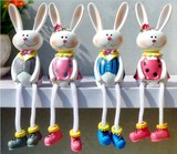 米菲兔子吊脚娃娃创意摆件 结婚礼物工艺品家居装饰品摆件摆设品