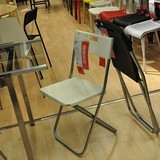 IKEA宜家正品代购 冈德尔 折叠椅餐椅办公椅电脑椅  白色黑色
