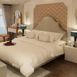北欧布艺床 小户型现代简约欧式双人床美式床公主床奢华1.8米布床