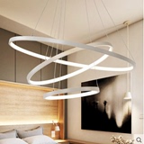 简约现代led吊灯客厅灯圆环形圈亚克力艺术北欧办公时尚工程灯具