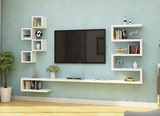 创意格子客厅电视柜背景墙置物架壁挂隔板装饰架机顶盒组合造型柜