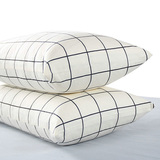 特价纯棉简约格子床品单人48*74cm枕套一对全棉枕头罩1对两只包邮
