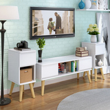 北欧电视柜茶几组合套装简约现代小户型客厅柜子日式实木简易家具